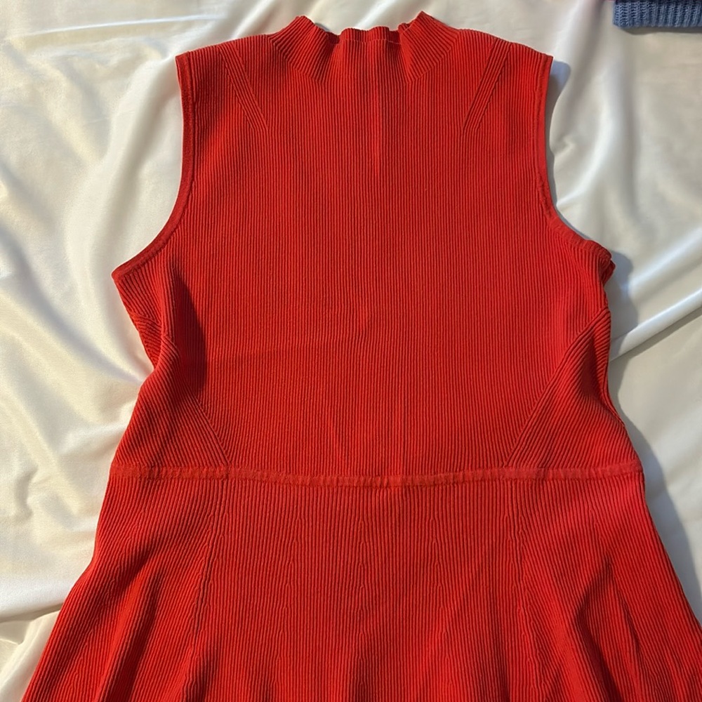 Talbots Orange Sleeveless Sweater, Size Large Petite